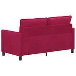 vidaXL Canapé Bordeaux 156 x 81 x 87 5 cm Velours