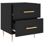 vidaXL Table de chevet noir 40x35x47 5 cm bois d’ingénierie