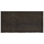 vidaXL Dessus de table marron foncé bois chêne massif traité