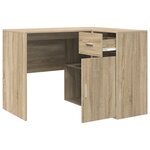 vidaXL Bureau d'angle en chêne de Sonoma 102x88x75 cm en bois d'ingénierie