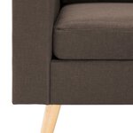 vidaXL Canapé à 2 places Marron Tissu