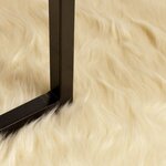 vidaXL Tapis en fausse Tafalla Crème Ø 120 cm Polyester