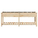 Jardinier vidaXL avec grilles 203x53x76 cm en bois massif de sapin