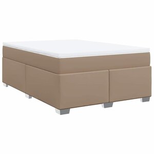 vidaXL Sommier à lattes de lit avec matelas Cappuccino 140x190 cm