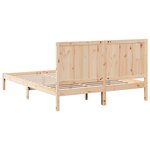 vidaXL Cadre de lit extra long sans matelas 140x220 cm bois massif