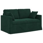 vidaXL Canapé Vert foncé 138 x 78 x 80 cm Velours