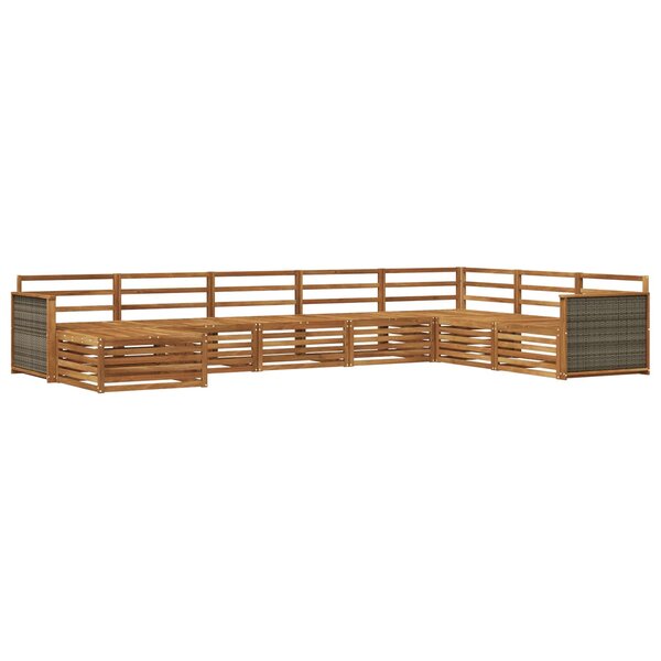 vidaXL Ensemble de canapés d'extérieur 8 pc Naturel