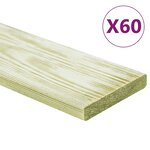 vidaXL Panneaux de terrasse 60 Pièces 7 2 m² 1 m Pin massif imprégné