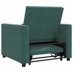 vidaXL Canapé Lit Simple Vert foncé 90 x 165 x 87 cm Velours