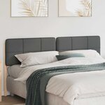 vidaXL Tête de lit capitonnée Marron et gris clair 180 cm Pin massif