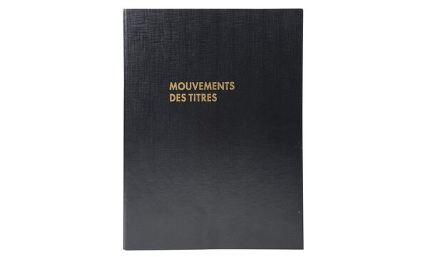 Reliure registre 32x24cm 4 anneaux avec recharge de 100 feuillets imprimés EXACOMPTA