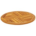 vidaXL Dessus de table Ø60x2 cm rond bois massif d'acacia