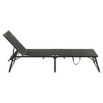 Travellife Chaise longue de camping Como gris mélangé