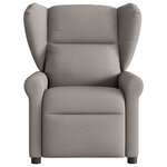 vidaXL Fauteuil de massage inclinable électrique Taupe Tissu