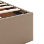 vidaXL Cadre de lit avec matelas Cappuccino 120 x 200 cm Faux cuir