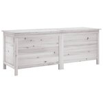vidaXL Boîte de rangement jardin blanc 150x50x56 5cm bois massif sapin