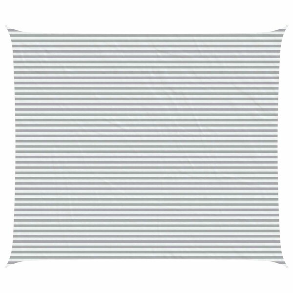 vidaXL Voile d'ombre Gris clair et blanc 7 x 6 m