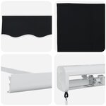 Store Rétractable Manuel vidaXL Noir 300x250 cm