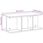 vidaXL Table basse Blanc 80 x 39 5 x 33 5 cm Bois massif en pin