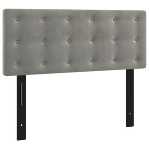 vidaXL Tête de lit Gris clair 100 x 5 x 78/88 cm Velours