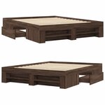 vidaXL Cadre de lit sans matelas chêne marron 150x200 cm