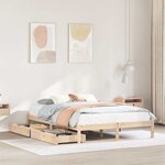 vidaXL Cadre de lit sans matelas 150x200 cm bois de pin massif