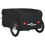 vidaXL Remorque de vélo noir 45 kg fer