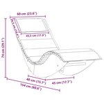 vidaXL Transat 2 Pièces Marron 60 x 154 x 74 cm Bois d'acacia massif