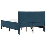 vidaXL Cadre de lit avec matelas Bleu 140 x 190 cm Velours