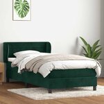 vidaXL Sommier à lattes de lit et matelas vert foncé 80x220 cm velours