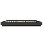 vidaXL Cadre de lit sans matelas noir 160x200 cm