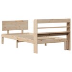 vidaXL Cadre de lit avec tête de lit sans matelas 90x190 cm