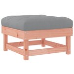vidaXL Repose-pied de jardin avec coussin bois massif douglas