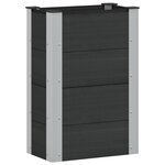 vidaXL Jardinière surélevée Noir 50 x 30 x 72 cm WPC et Aluminium