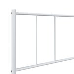 vidaXL Cadre de lit métal avec tête de lit/pied de lit blanc 100x190cm