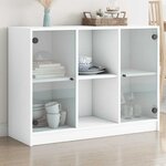vidaXL Buffet blanc 102x37x75 5 cm bois d'ingénierie