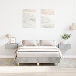 Lit vidaXL 120x190 cm Gris Béton en Bois Ingenierie