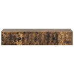 vidaXL Table d'appoint murale Chêne fumé 87 5 x 34 5 x 17 cm