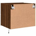vidaXL Tables de chevet murales avec lumières LED 2 Pièces chêne marron