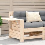 vidaXL Canapé de jardin accoudoir avec coussin bois massif de pin