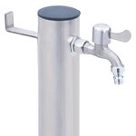 vidaXL Colonne à eau de jardin 60 cm acier inoxydable rond
