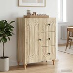vidaXL Buffet Chêne Sonoma 66 x 34 5 x 90 cm Bois d'ingénierie