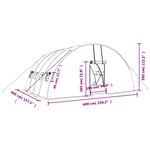vidaXL Serre avec cadre en acier blanc 24 m² 6x4x2 85 m