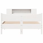 vidaXL Cadre de lit sans matelas blanc 140x190 cm bois de pin massif