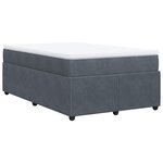 vidaXL Sommier à lattes de lit et matelas Gris foncé 120x200cm Velours