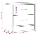 vidaXL Table de chevet chêne artisanal 40x30x40 cm bois d'ingénierie