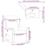 vidaXL Fauteuil de massage inclinable électrique gris clair tissu