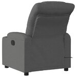 vidaXL Fauteuil de massage inclinable gris foncé tissu