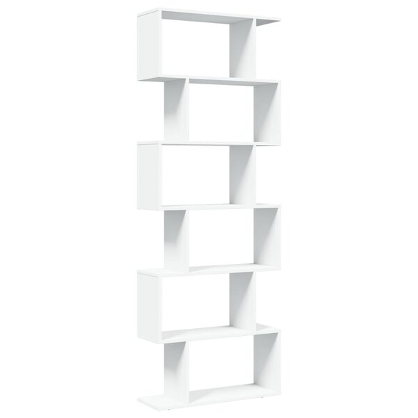 vidaXL Étagère séparatrice de pièce à 6 niveaux blanc 70x24x193 cm