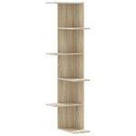 vidaXL Étagère d'angle murale chêne sonoma bois d'ingénierie